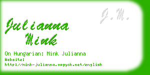 julianna mink business card